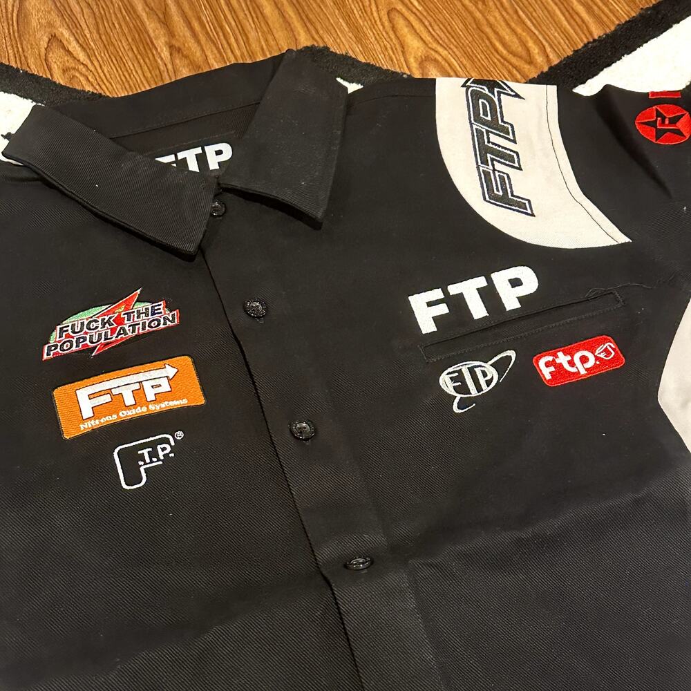 FTP Raceway Button Up Shirt – Black – Large – Brand New - Picture 3 of 11